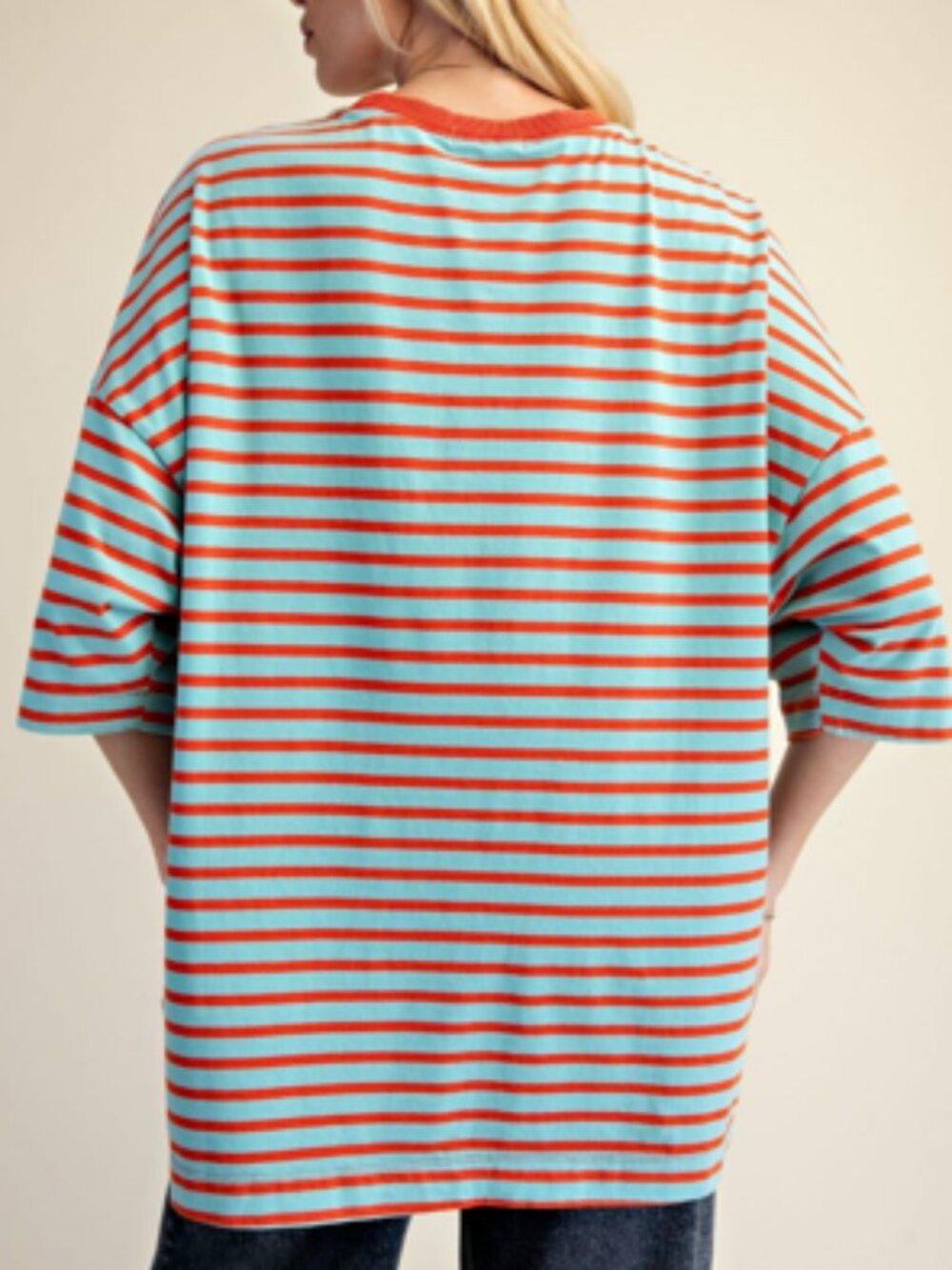 NWT Easel Strop Cotton Washed Boxy T-Shirt - Picture 4 of 16
